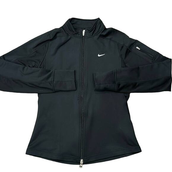 Nike Women's FITDRY Full Zip Fleece Jacket Black Size M - Picture 1 of 7